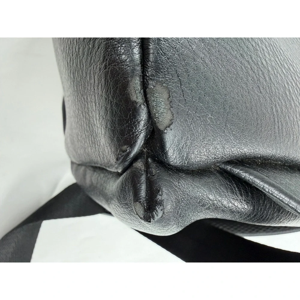 Freshly Picked Classic Diaper Bag Backpack Black Vegan Leather Padded Straps